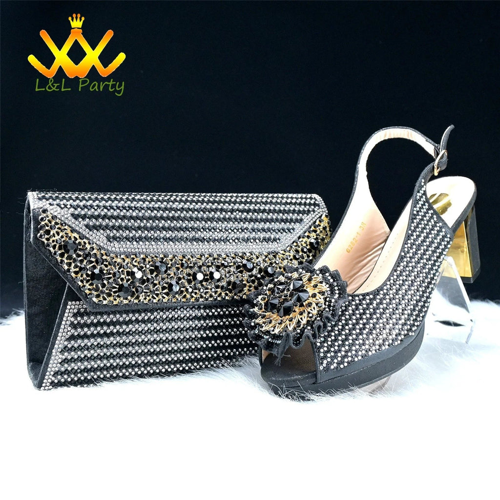 2025 Special New Arrivals Italian Women Shoes and Bag to Match in Green Color