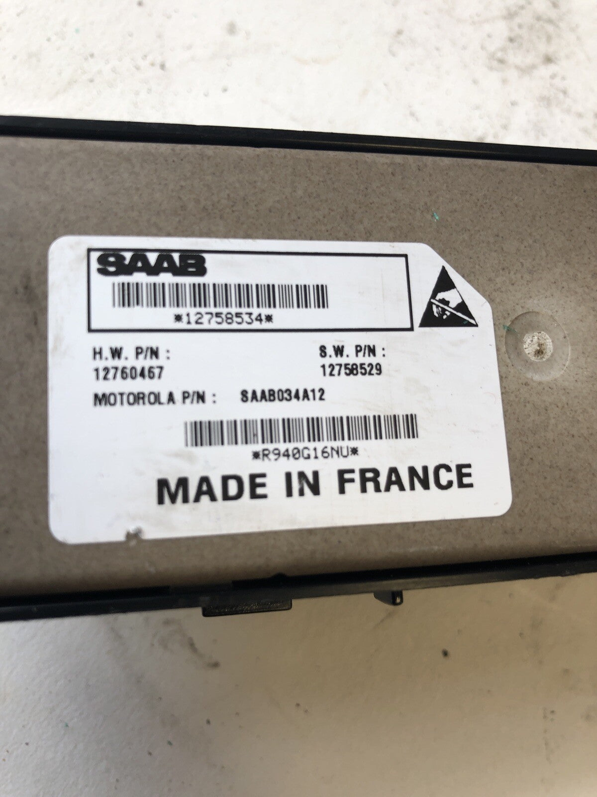 Saab 93 9-3 Year 2005 Rear Door Left Side Electric Window Switch