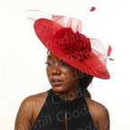 Big Flower Fascinators Hat Headpiece Women Kentucky Church Millinery Cap Ladies