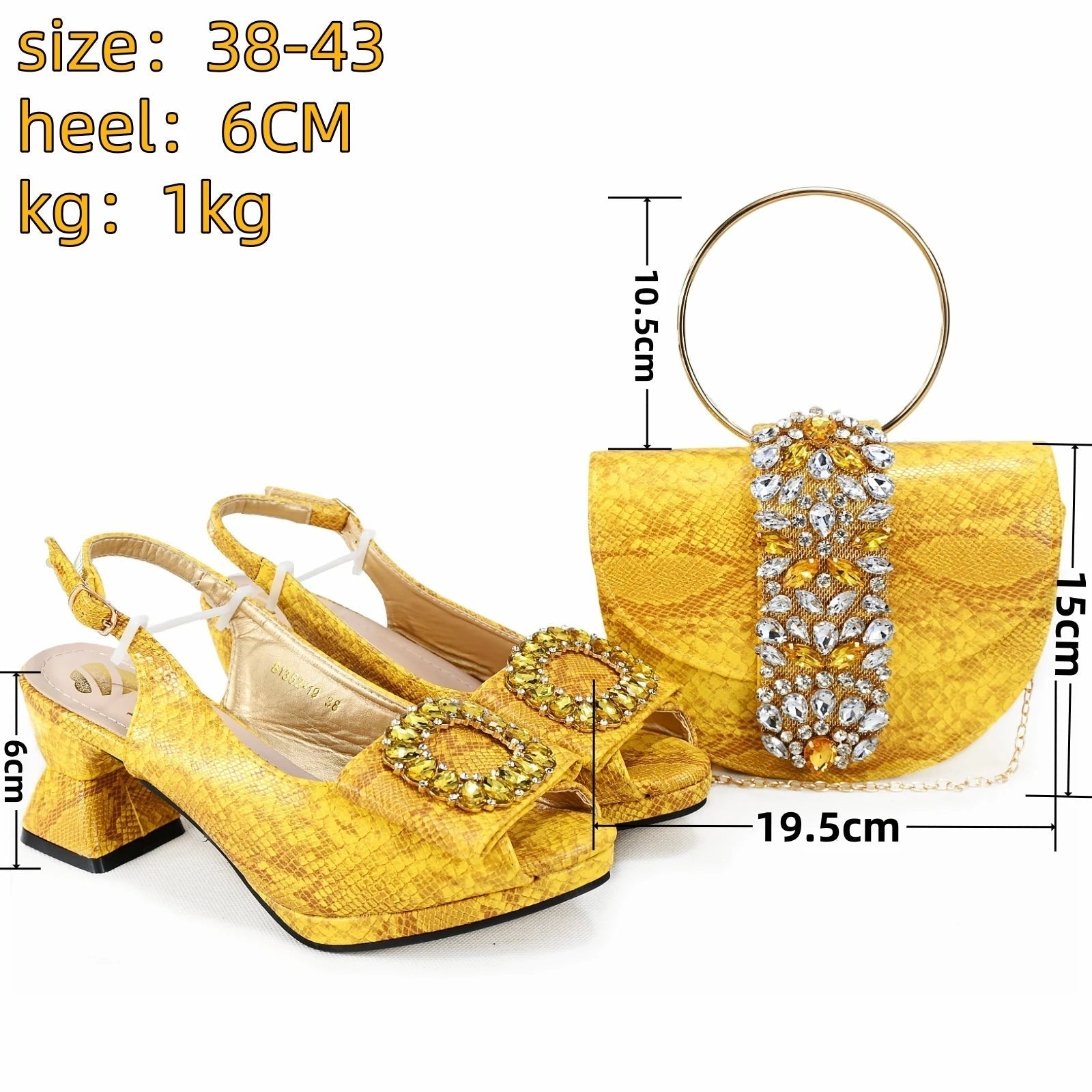 2025 Autumn New Design Specials Italian Women Shoes and Bag Set Comfortable Mid