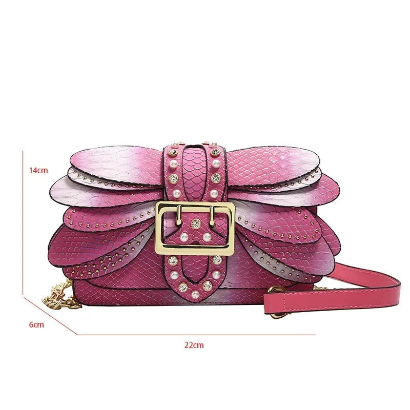 2024 New Handmade Rivet Butterfly Wing Crossbody Bag Women Designer Handbag And