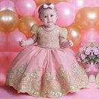 Girls And Toddler Long Sleeve Lace Birthday Tutu Princess Dress