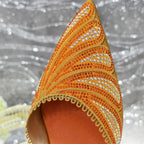 Women's Italian Diamond Studded Shoes and Bag Matching Set