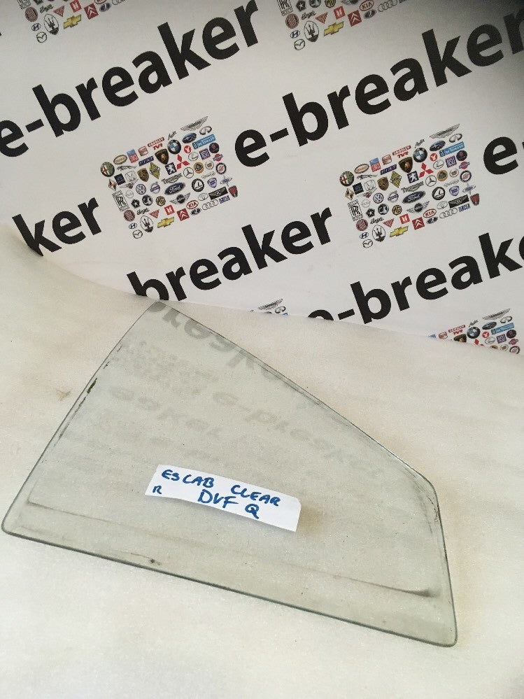 Front Door Quarter Light Window Glass Right Clear for Ford Escort Mk4 Cabriolet
