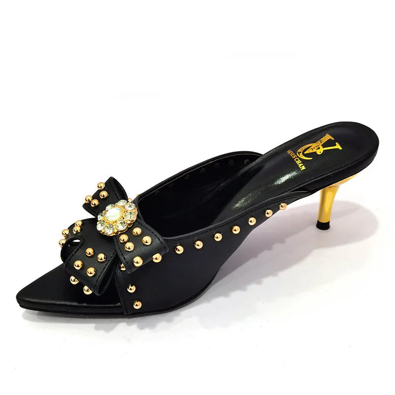 2022 Rivet Style Women Shoes and Bag to Match in Color matching High Quality
