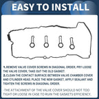 Cam Cover Gasket Set for all BMW N47 2.0D Engines 06 to 13  M.P.N # 11127802604.
