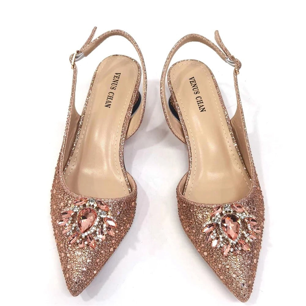 Italian Hollow Design Women's Shoes And Matching Bag