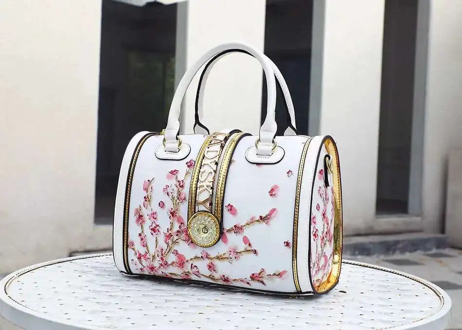 Large-capacity Women's Boston Barrel Handbags