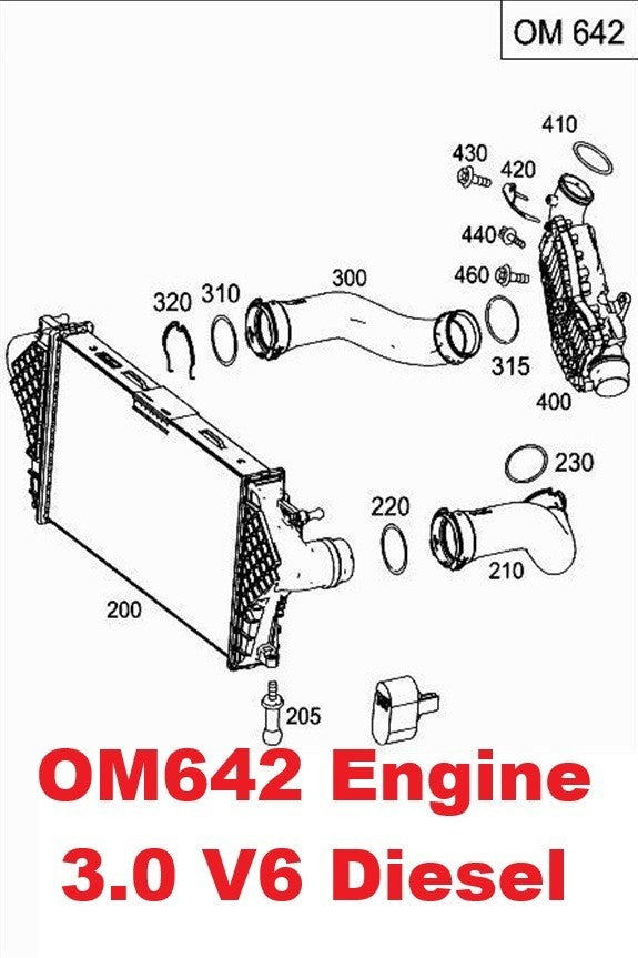 Intercooler Duct Pipe Seal # A0219976645  Mercedes OM651 & OM642 Engine Gasket.