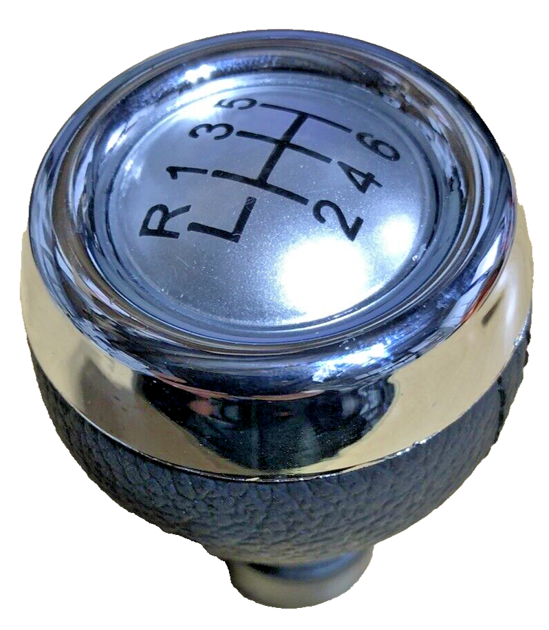 MINI 6 Speed Gear Shift Knob Soft Leather Silver Shift Pattern R55 R56 R57 R60