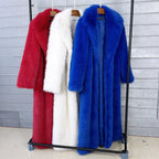 Women's Fashionable Long Fur Coat for Winter