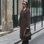 Women's Winter Double Breasted Long Sleeve Lapel Blends Jacket