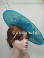 Royal Ascot Big Fascinator Hat Women Kentucky Derby Feather Large Hat