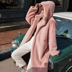Women's Faux Fur Winter Warm Hooded Long Overcoats