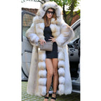 Women's Faux Fur Long Hooded Thick Fluffy Coat