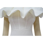 Elegant Women Long Evening Dresses Ruched Off Shoulder Slim Bodycon Mermiad