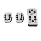 FORD Kuga ST Alloy Brake Clutch Accelerator Pedal covers # MK2 & MK3 Black Logo