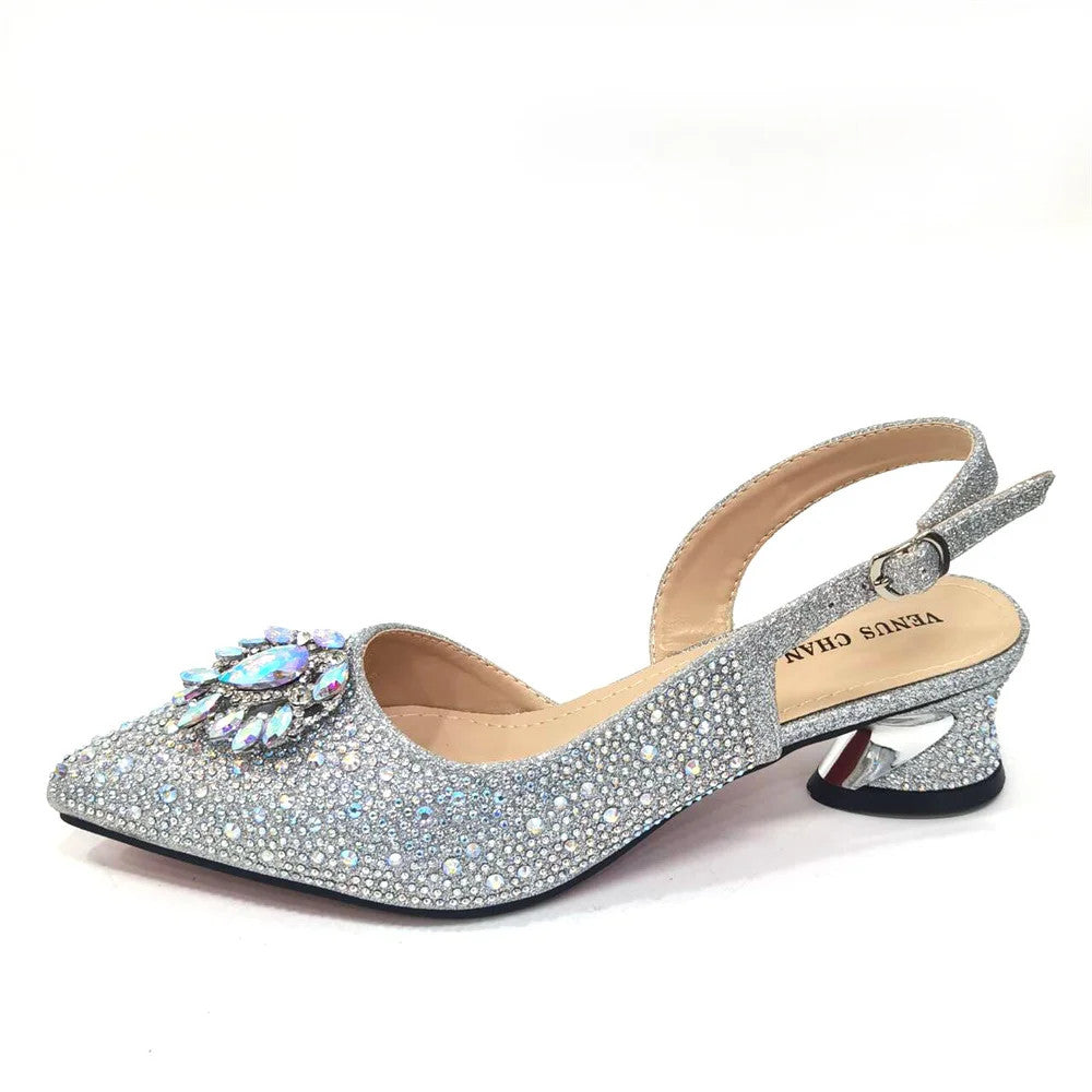 Italian Hollow Design Women's Shoes And Matching Bag