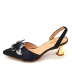 FASHION SHOE Sandals Women 2022 High Heels sexy Green Color Rhinestone Flowers