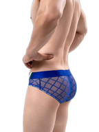 3 Pack Men's Low-Rise Lace Sexy Mesh Briefs And Thongs