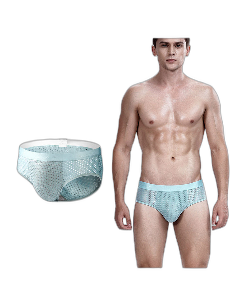 4 Pack Breathable Ice Silk Antibacterial Men's Briefs