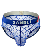 3 Pack Men's Low-Rise Lace Sexy Mesh Briefs And Thongs