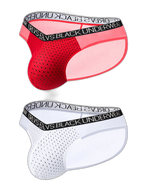 2-Pack Breathable Low Waist U-Convex Semi-Transparent Men's Briefs