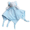 Gorgeous Blue Elephant Supersoft Plush Velour Baby Comforter With Knotted Corners