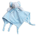 Gorgeous Blue Elephant Supersoft Plush Velour Baby Comforter With Knotted Corners
