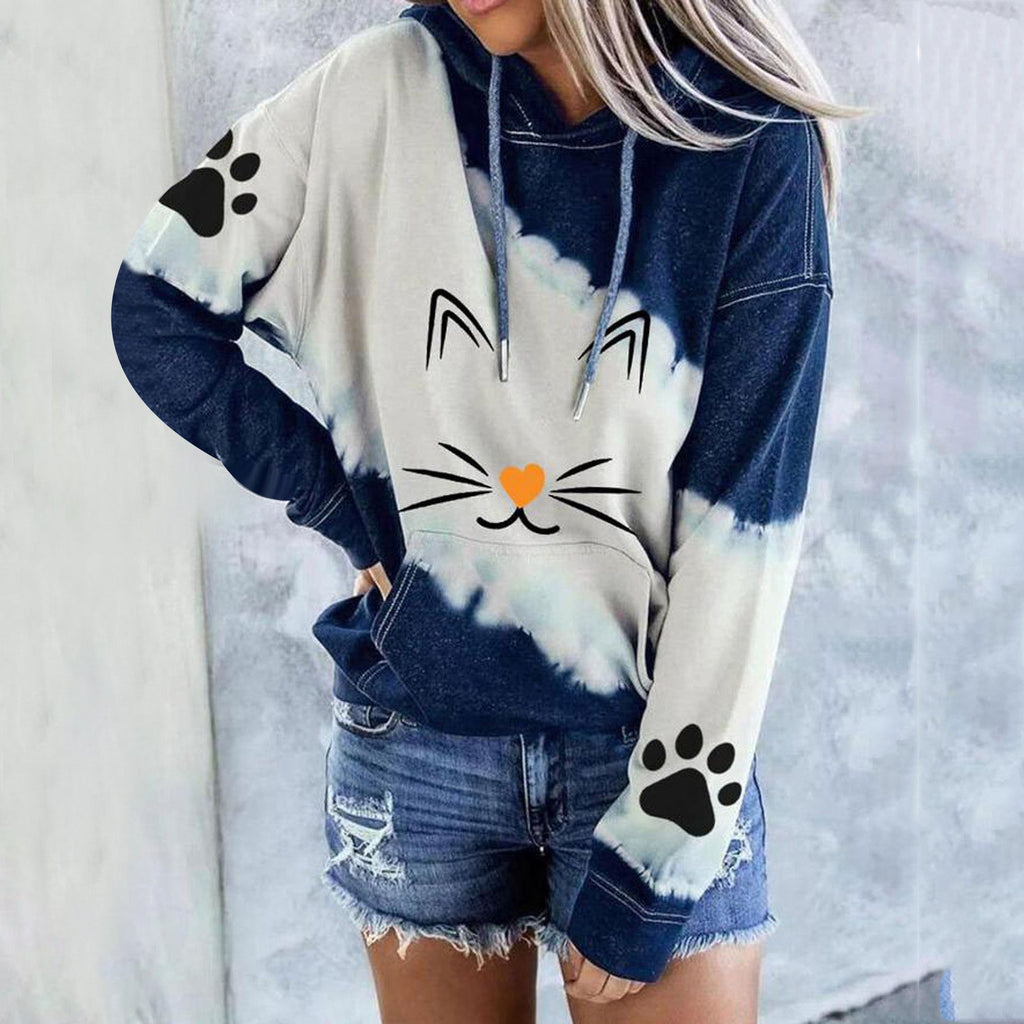 Korean style graffiti solid color loose pullover sweater
