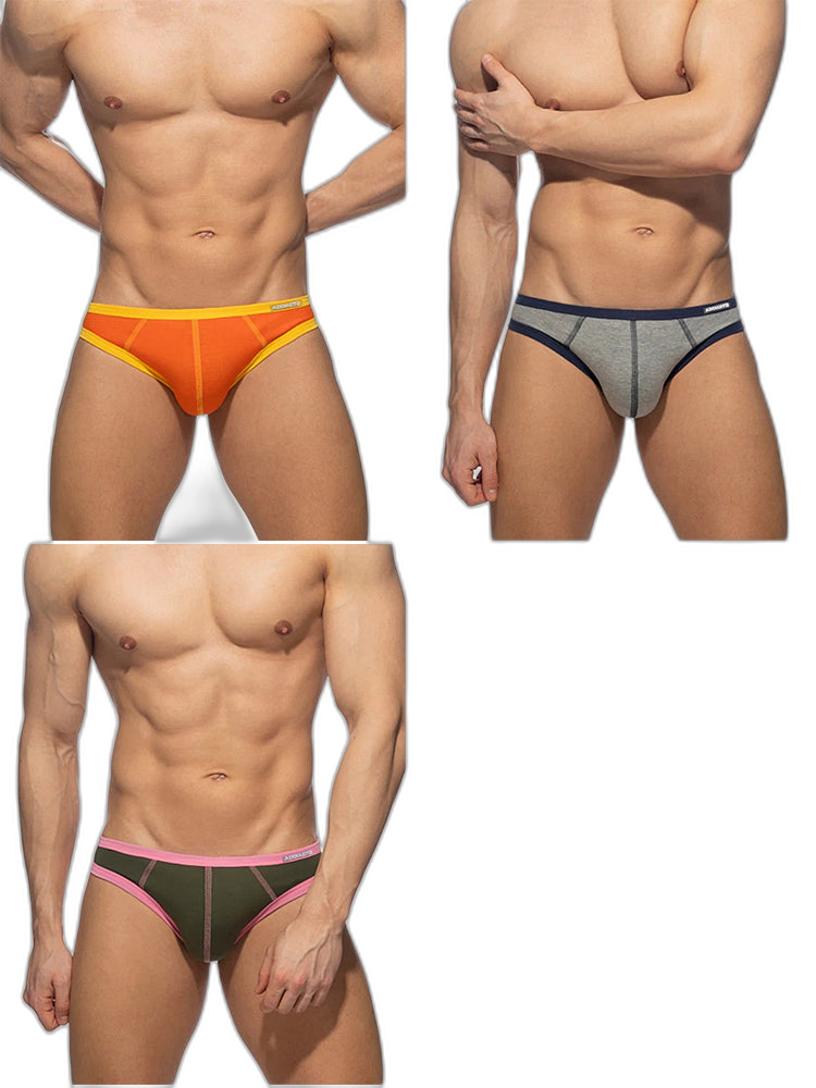 3-pack Men's Cotton 3D U-pouch Briefs