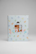 baby photo album white and baby bunting on front