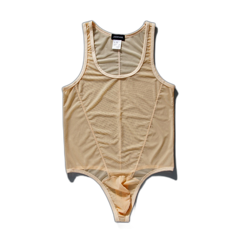 High-Cut Mesh Thong Bodysuit