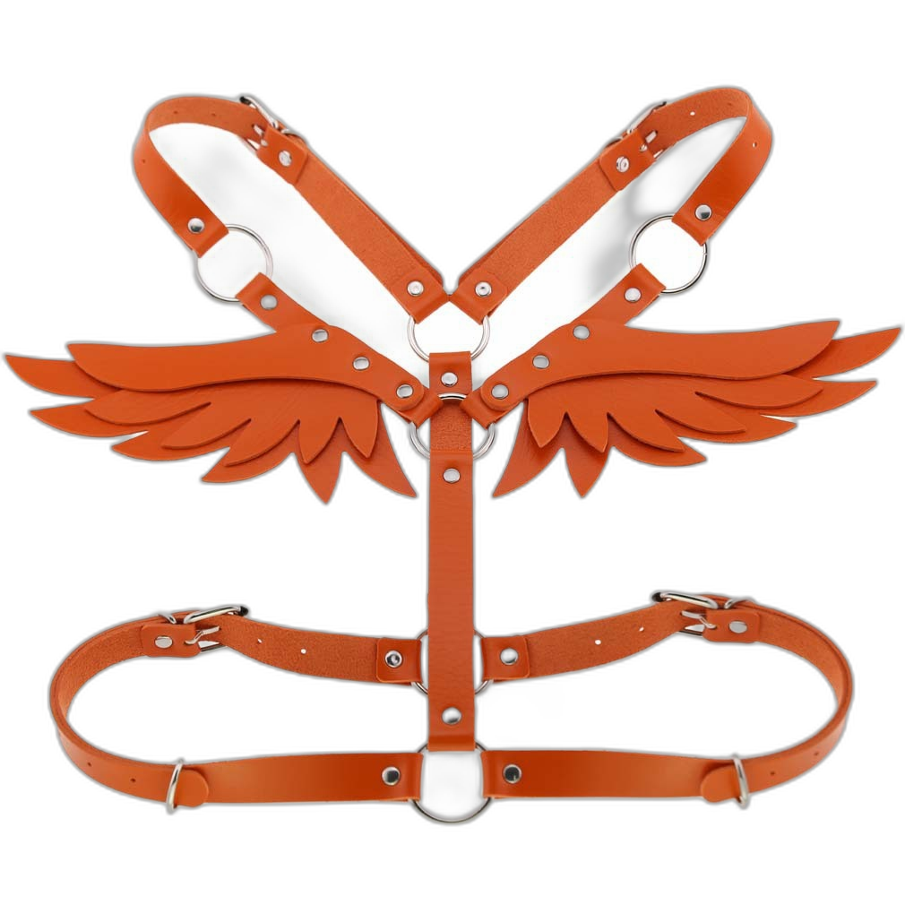 Angel Wings Leather Harness