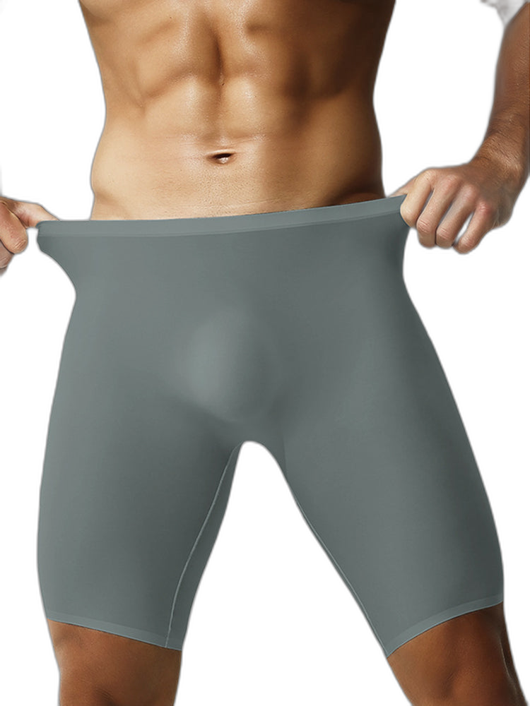 3 Pack Men's Breathable Seamless Mid-Length Boxer Briefs