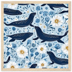 Whimsical Seal and Daisy Framed Wall Art