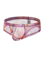 4-pack Men's Lace Print Sheer Mesh Bohemian Boxer Briefs