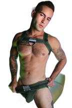 Breedwell Cumdump Bulldog Harness Army Green