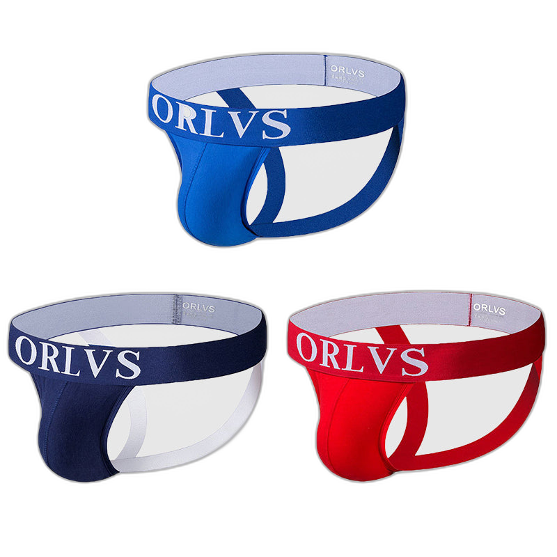 3 Pack Men's Underwear Jockstrap Athletic Support Pouch Briefs