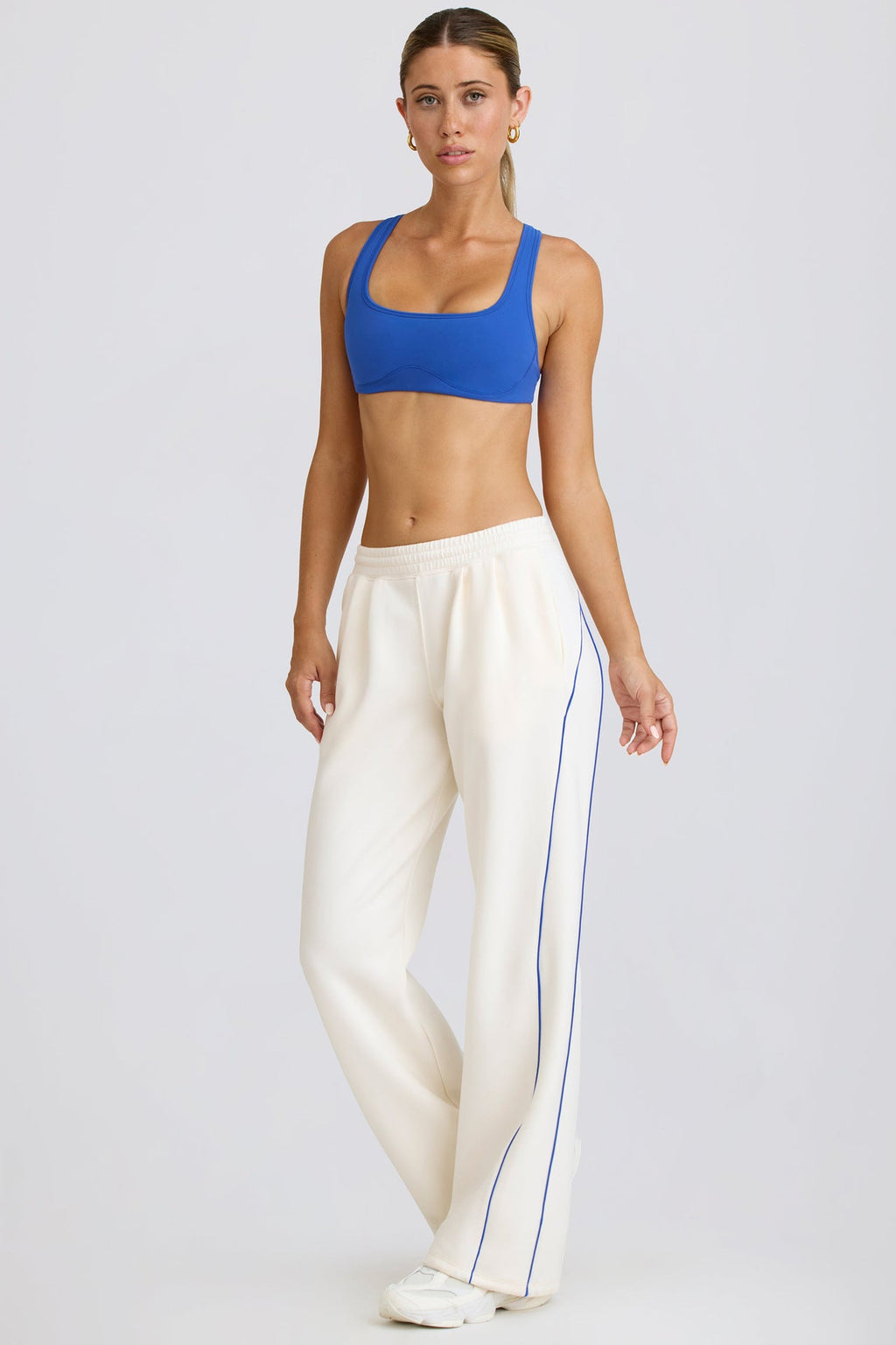 Women's Casual Striped Loose-fitting Fashionable Waist-cinching Wide-leg Pants