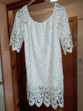 WOMAN'S WHITE SUMMER DRESS - see description