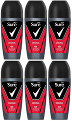 6 x Sure Men Roll On Original - 50ML