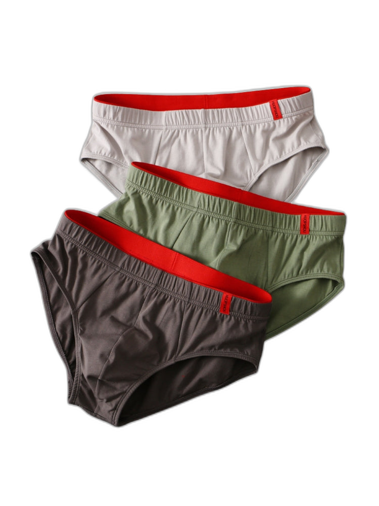 4 Pack Men's Solid Color Cotton Low-Rise Seamless Comfort Briefs