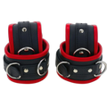 ruff GEAR Premium Leather Restraints 4 Piece Set Red