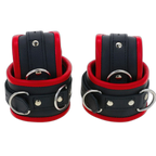 ruff GEAR Premium Leather Restraints 4 Piece Set Red