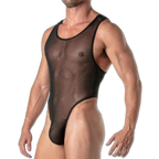 TOF Paris Mesh Body Thong Black