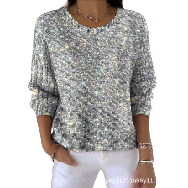 Sweet And Casual Women's Crew-neck Sweatshirt With Print