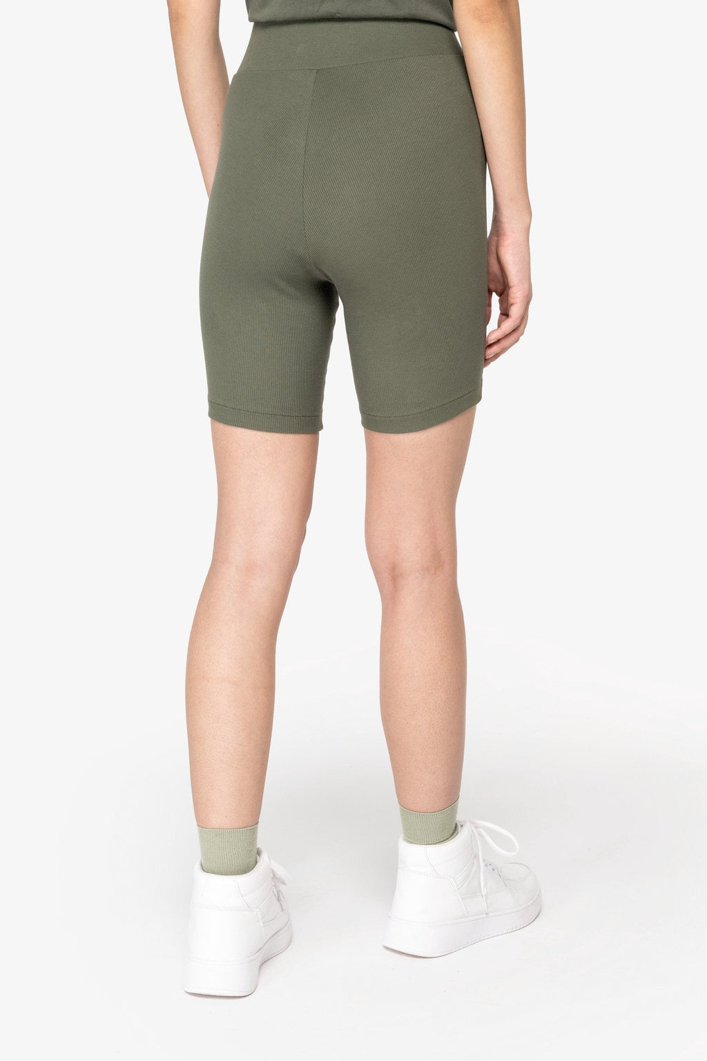 Organic Cotton Ribbed Shorts: Womens