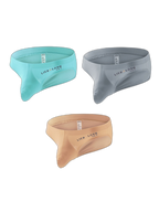 3 Packs of Men's Ice Silk Seamless Convex Pouch Briefs