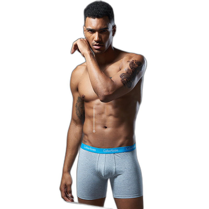 3Pcs Men's Sports Cotton Soft Solid Color Boxer Briefs